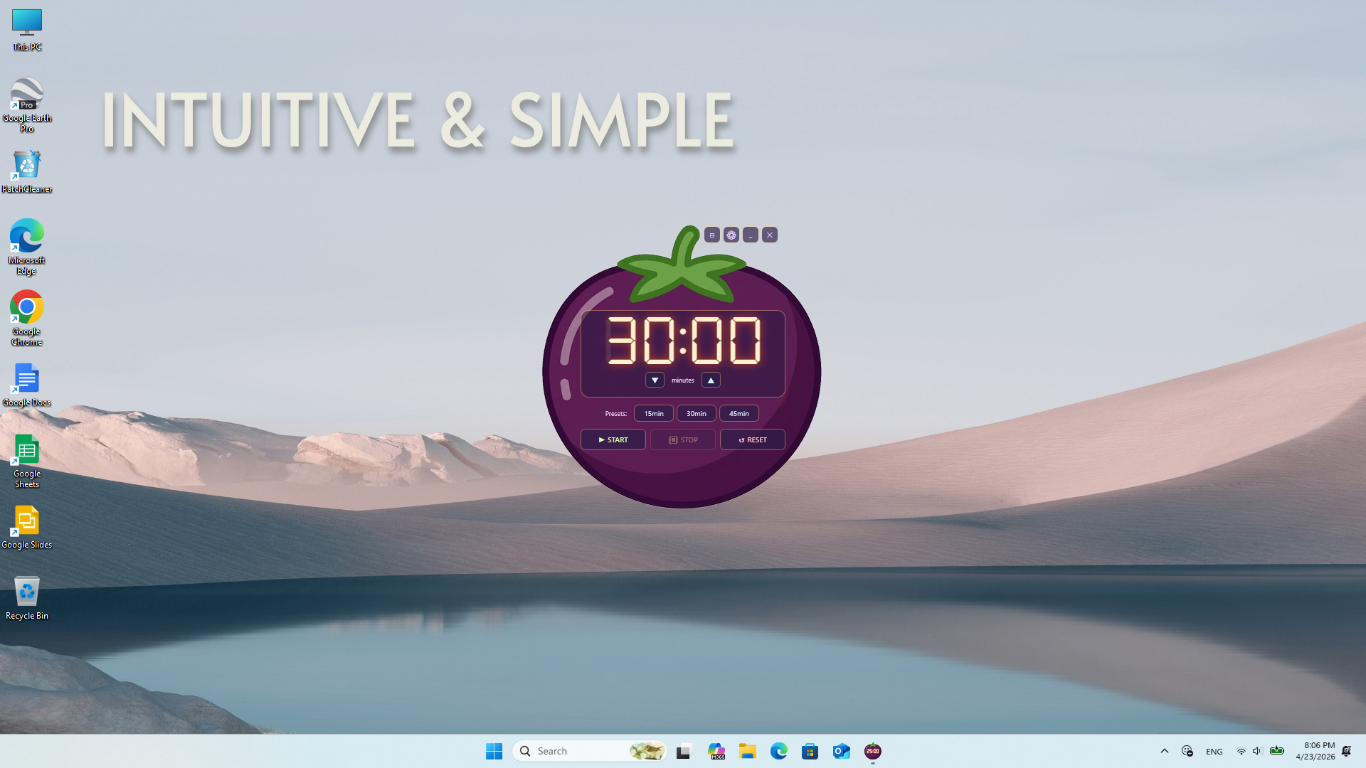LifeTime Pomodoro - Intuitive & Simple Pomodoro Timer for Windows